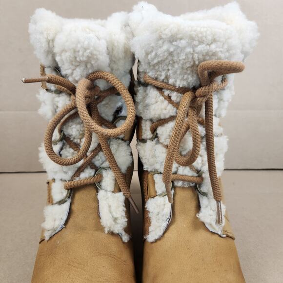 Sorel Women's Joan Of Arctic Wedge II Sherpa Camel Brown Boot Size 9.5 (EU 40.5) - Picture 6 of 13